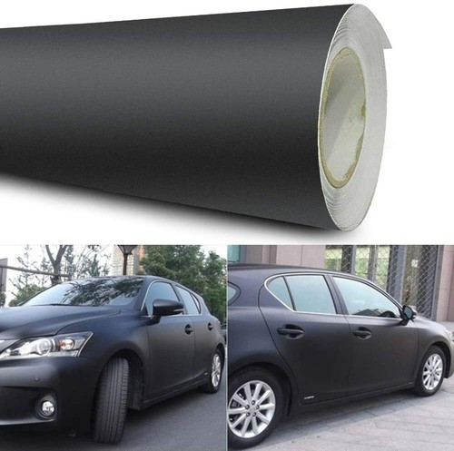 Black matt car vinyl - black, wrap