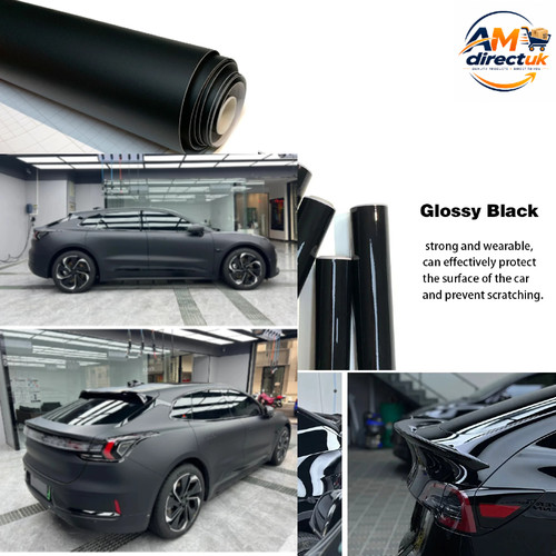 Black matt car vinyl wrap - car,