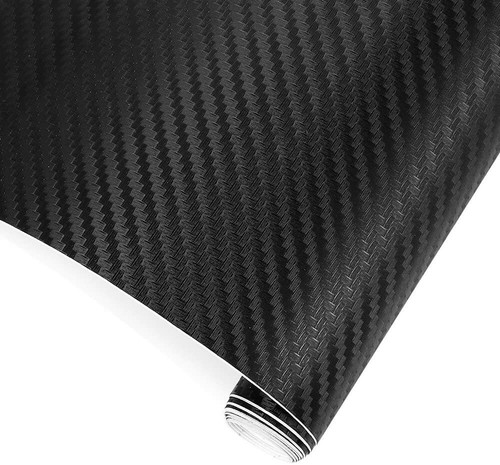 Black carbon fibre vinyl - 3d,
